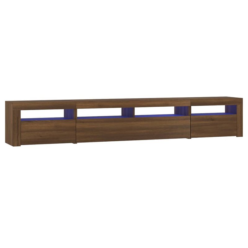 Foto van Vidaxl tv-meubel met led-verlichting 240x35x40 cm bruineikenkleurig