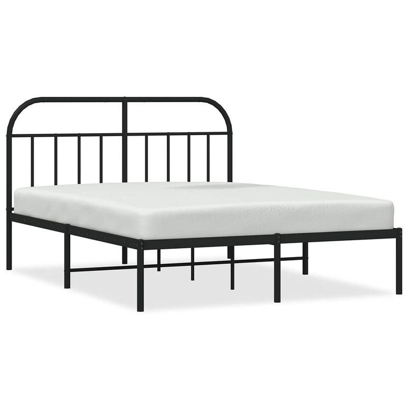 Foto van The living store bedframe klassiek metaal - 207 x 146 x 100 cm - zwart