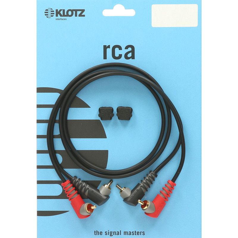 Foto van Klotz at-cca0200 stereo twin kabel 2x rca male haaks 2m (set van 2)