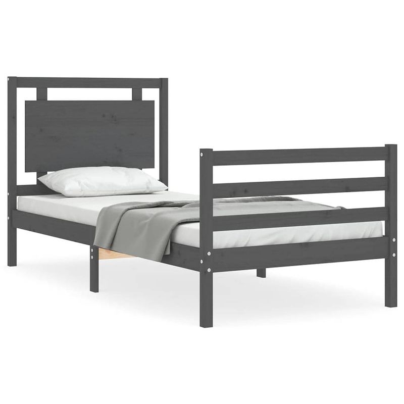 Foto van The living store bedframe grenenhout - bed - 205.5 x 105.5 x 100 cm