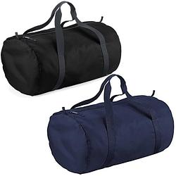 Foto van Set van 2x kleine sport/draag tassen 50 x 30 x 26 cm - zwart en donkerblauw - sporttassen