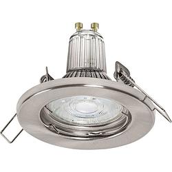 Foto van Ledvance set x3 recess downlight gu10 led-inbouwlamp voor badkamer energielabel: f (a - g) 4.5 w ip20 nikkel