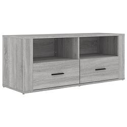 Foto van Vidaxl tv-meubel 100x35x40 cm bewerkt hout grijs sonoma eikenkleurig