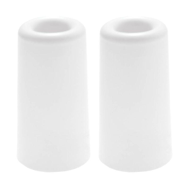 Foto van Deltafix deurbuffer - 2x - deurstopper - wit - rubber - 75 x 40 mm - deurstoppers