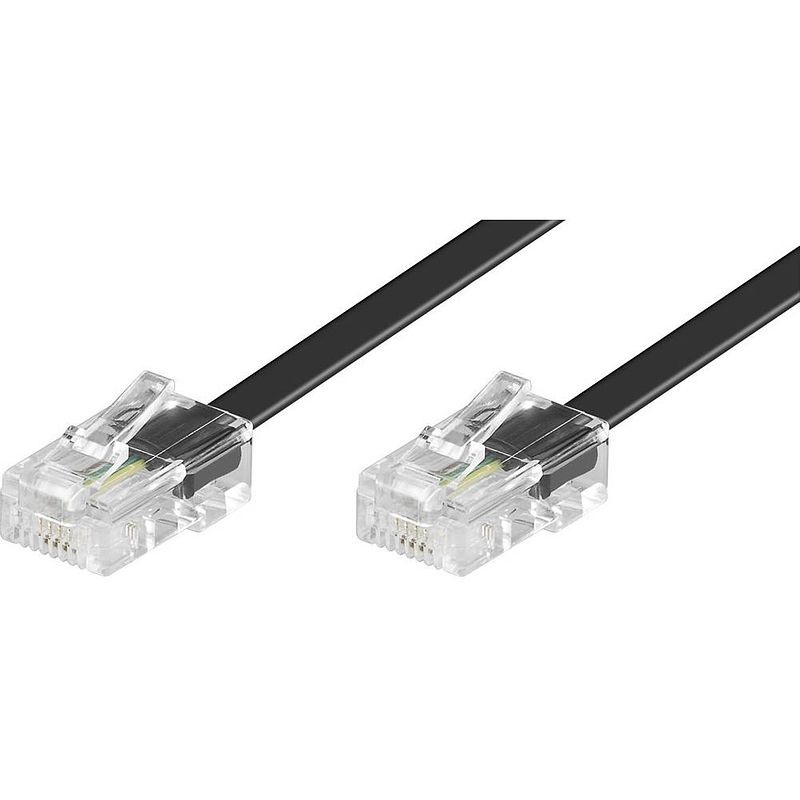 Foto van Basetech isdn aansluitkabel [1x rj45-stekker 8p4c - 1x rj45-stekker 8p4c] 6.00 m zwart