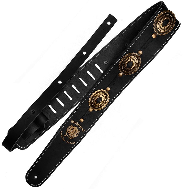 Foto van Richter 1566 motörhead concho guitar strap black / old brass