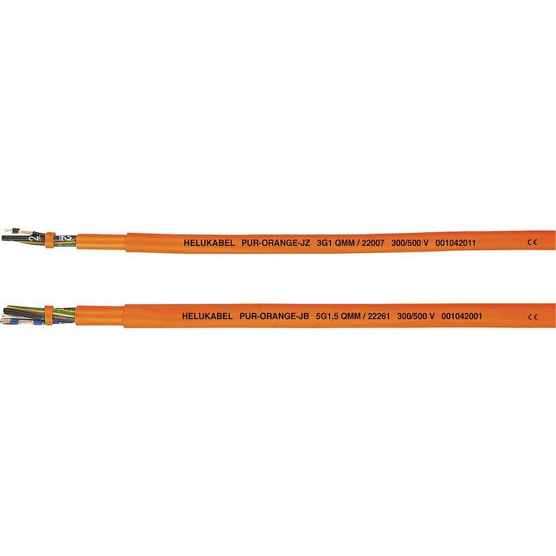 Foto van Helukabel pur-orange jb stuurstroomkabel 3 g 0.75 mm² oranje 22251-1000 1000 m