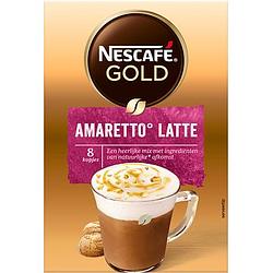 Foto van Nescafe gold amaretto latte oploskoffie 6 x 8 zakjes bij jumbo