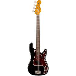 Foto van Fender american vintage ii 1960 precision bass rw black elektrische basgitaar met koffer