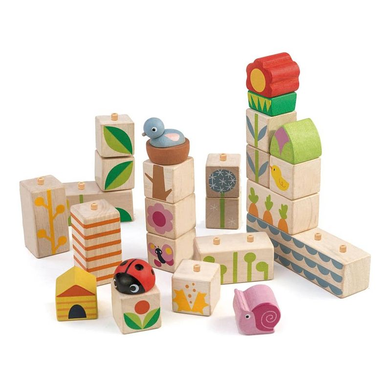 Foto van Tender toys blokken tuin hout junior 12 x 3 x 3,6 cm