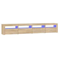 Foto van Vidaxl tv-meubel met led-verlichting 240x35x40 cm sonoma eikenkleurig