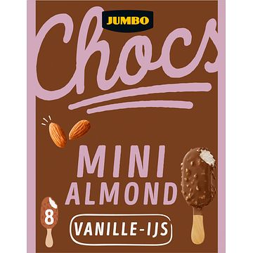 Foto van Jumbo chocs mini almond vanilleijs 8 stuks 304g