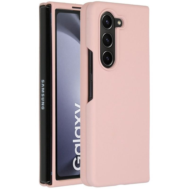 Foto van Accezz liquid silicone backcover samsung galaxy z fold 5 telefoonhoesje roze