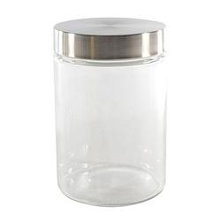 Foto van Voorraadpot/bewaarpota 1200 ml glas met rvs deksel - voorraadpot