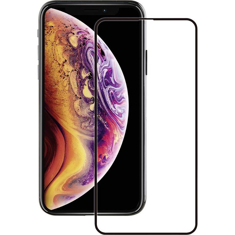 Foto van Vivanco spglasvviphxsplbk_fs 38854 screenprotector (glas) geschikt voor: apple iphone xs max 1 stuk(s)