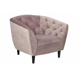 Foto van Rian fauteuil in dusty rose met zwarte poten.