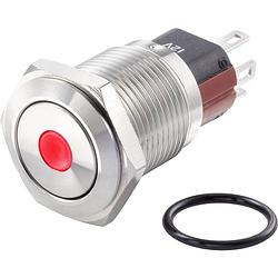 Foto van Tru components tc-7494780 tc-gq16-kf-11zd/j/r/12v/s vandalismebestendige drukschakelaar 48 v/dc 2 a 1x uit/aan continu rood ip65 1 stuk(s)