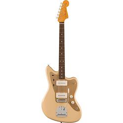 Foto van Fender vintera ii 50s jazzmaster rw desert sand elektrische gitaar met deluxe gigbag