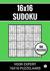 Foto van 16x16 sudoku - 100 puzzels voor expert 16x16 puzzelaars - nr. 39 - sudoku puzzelboeken - paperback (9789464801637)