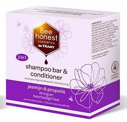 Foto van Bee honest shampoo bar & conditioner jasmijn & propolis