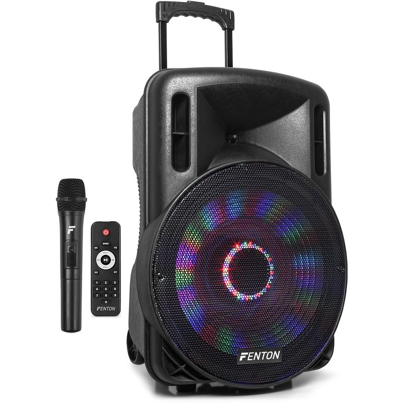 Foto van Fenton ft15led draagbare, actieve 800w pa-speaker