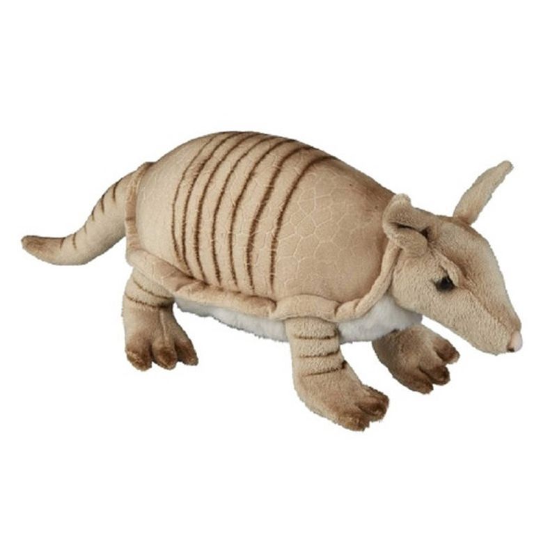 Foto van Bruine gordeldieren/armadillen knuffel 28 cm knuffeldieren - knuffeldier