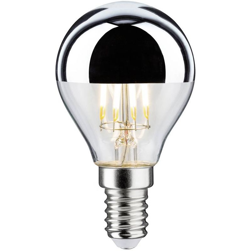 Foto van Paulmann 28667 led-lamp energielabel f (a - g) e14 kogel 4.8 w warmwit (ø x h) 45 mm x 78 mm 1 stuk(s)