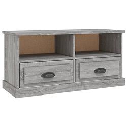 Foto van The living store tv-meubel - trendy - meubel - 93 x 35.5 x 45 cm - grijs sonoma eiken