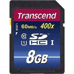 Foto van Transcend premium 400 sdhc-kaart 8 gb class 10, uhs-i
