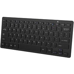 Foto van Basey draadloos toetsenbord bluetooth keyboard - bluetooth toetsenbord draadloos universeel - wireless keyboard - zwart