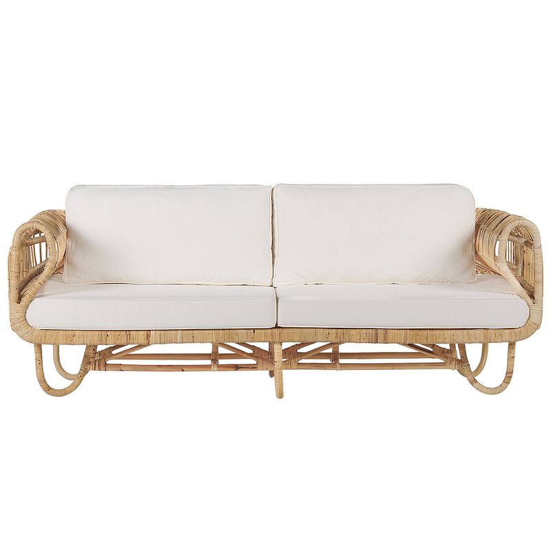 Foto van Beliani dolcedo - tuinsofa-beige-rotan