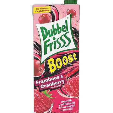 Foto van Dubbelfrisss boost framboos & cranberry 1,5l bij jumbo