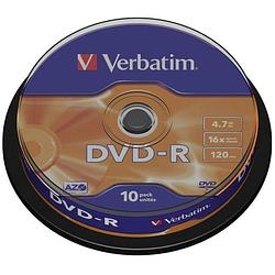 Foto van Verbatim 43523 dvd-r disc 4.7 gb 10 stuk(s) spindel