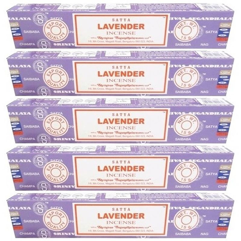 Foto van 5x nag champa wierook lavendel 15 gram - wierookstokjes