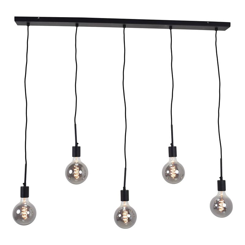 Foto van Urban interiors hanglamp bulby 5-lichts zwart