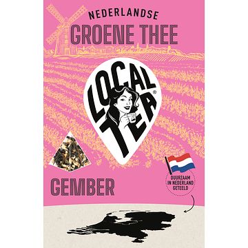 Foto van Localtea nederlandse groene thee gember 10 stuks 18g bij jumbo