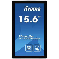 Foto van Iiyama prolite tf1634mc-b8x led-monitor 39.6 cm (15.6 inch) energielabel f (a - g) 1920 x 1080 pixel full hd 25 ms displayport, vga, hdmi, usb ips led