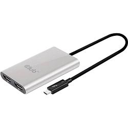 Foto van Club3d csv-1577 1 + 2 poorten displayport-splitter zwart