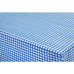 Foto van Tafelzeil/tafelkleed boeren ruit blauw/wit 140 x 220 cm - tafelzeilen