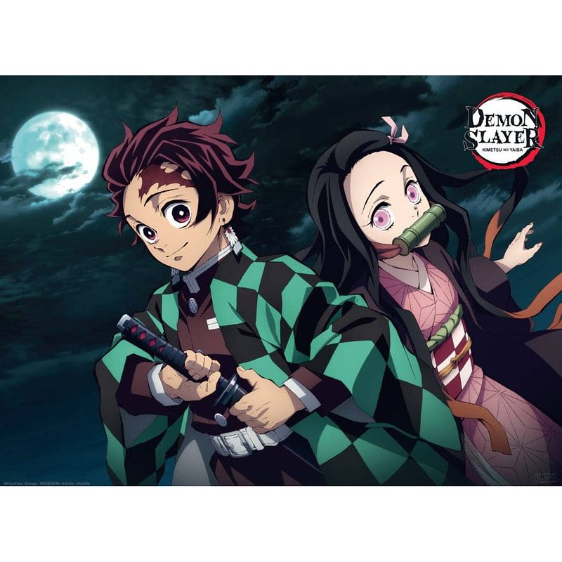 Foto van Abystyle demon slayer tanjiro and nezuko poster 52x38cm