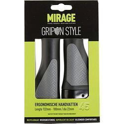 Foto van Mirage handvattenset grips in style 100/132mm zwart/grijs