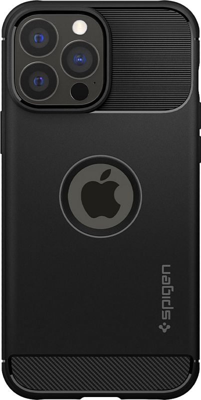 Foto van Spigen rugged armor apple iphone 13 pro back cover zwart