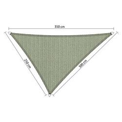 Foto van Shadow comfort driehoek 2,5x3x3,5m moonstone groen