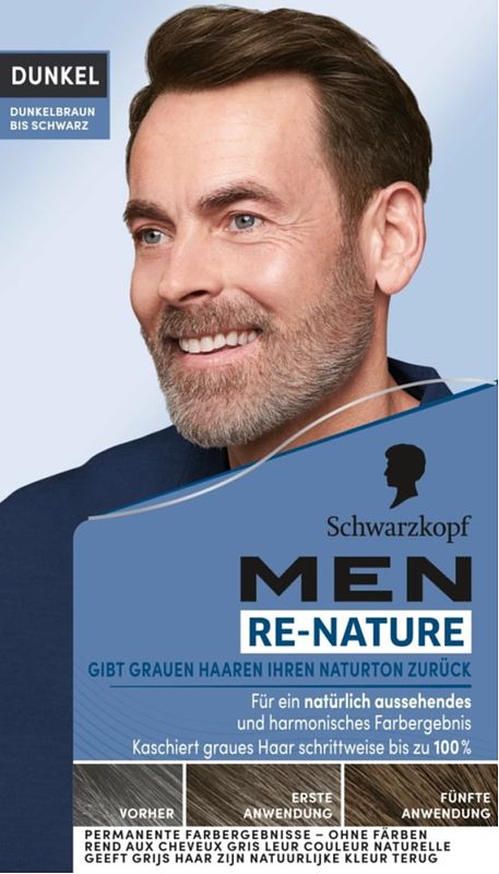 Foto van Schwarzkopf re-nature cream men dunkelbraun - donkerbruin