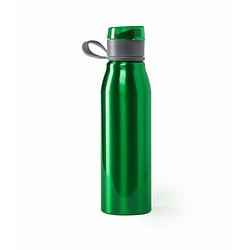 Foto van Aluminium waterfles/drinkfles kleur metallic groen - met schroefdop - 700 ml - drinkflessen