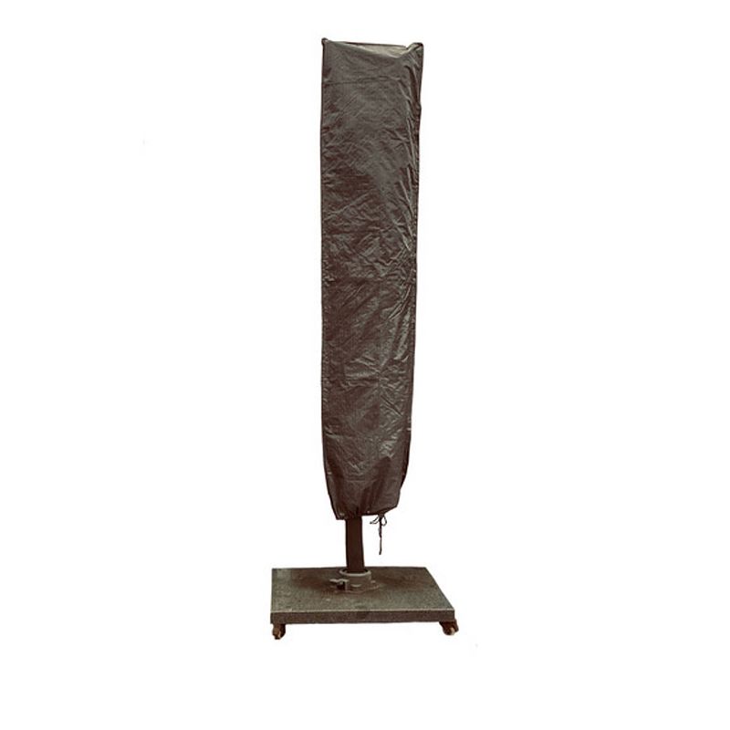 Foto van Basic parasolhoes staande parasol zonder rits 140x19x32 cm - grijze parasolhoes