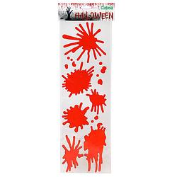 Foto van Horror/halloween raamsticker - bloederige vlekken en spetters - 46 x 13 cm - feestartikelen/versiering - feeststickers