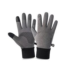 Foto van Fleece handschoenen met touchscreen bediening - wind en waterdicht - maat m - grijs