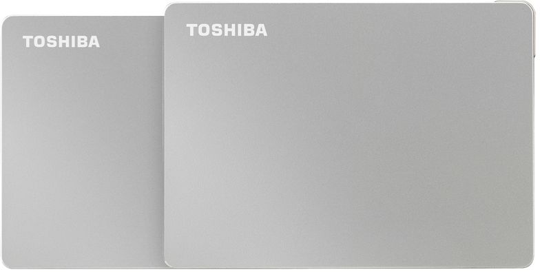 Foto van Toshiba canvio flex 2.5" 1tb silver - duo pack
