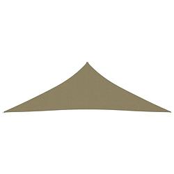 Foto van The living store zonnezeil driehoekig - 2.5 x 2.5 x 3.5 m - beige pu-gecoat oxford stof